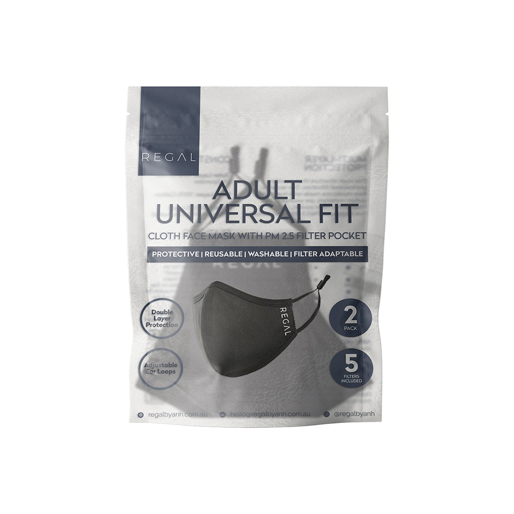 
                  
                    reusable cotton face mask black inner with 5 pm2.5 filters 2 pack
                  
                